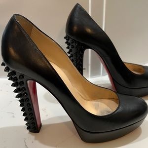 Louboutin Black Heels with Studs